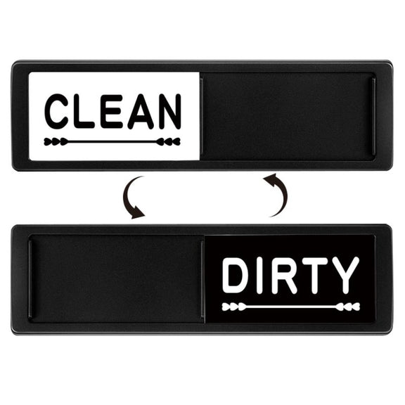 Dishwasher Magnet Clean Dirty Sign Double-Sided Refrigerator Magnet(Black Love)