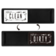 Dishwasher Magnet Clean Dirty Sign Double-Sided Refrigerator Magnet(Black Leaf) - Dish Washers & Accessories by PMc TechLife | Online Shopping South Africa | PMc TechLife | Buy Now Pay Later Mobicred