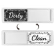 Dishwasher Magnet Clean Dirty Sign Double-Sided Refrigerator Magnet(Silver Wood Grain Lace) - free shipping - PMc TechLife - Order now!