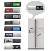 Dishwasher Magnet Clean Dirty Sign Double-Sided Refrigerator Magnet(Silver Leaf)