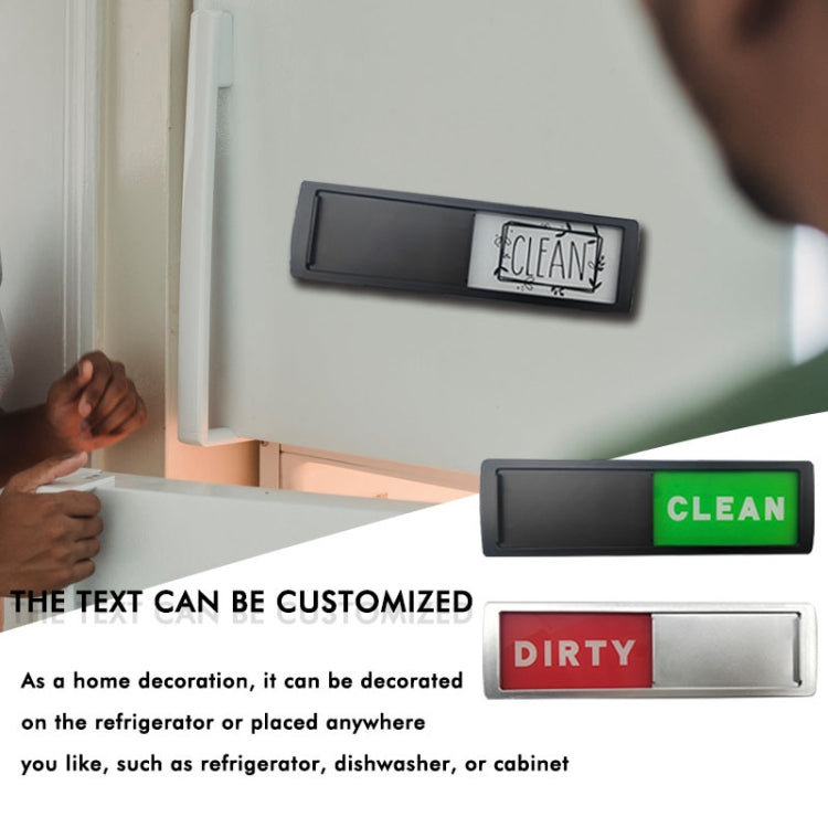 Dishwasher Magnet Clean Dirty Sign Double-Sided Refrigerator Magnet(Silver- Cat Claw)