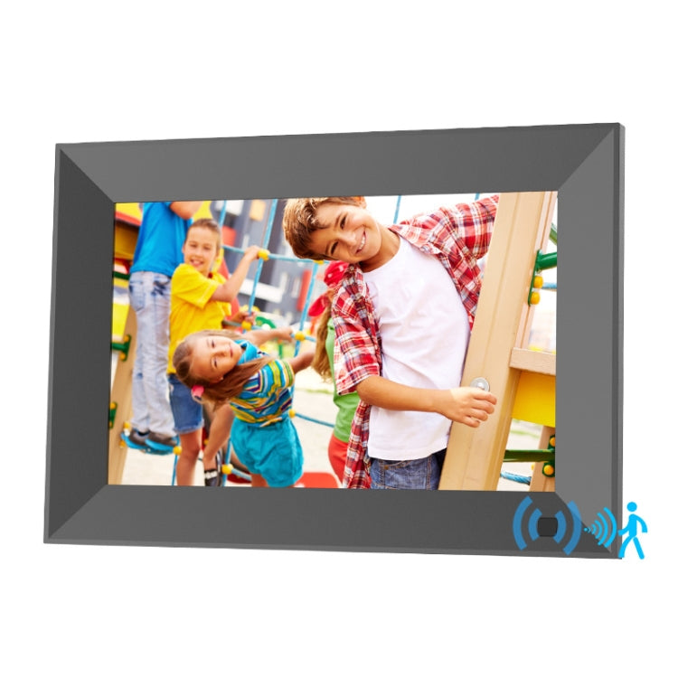 JT080F-C01 8-Inch Smart Touch Alarm Clock Calendar Electronic Photo Frame With Human Sensor Function, US Plug