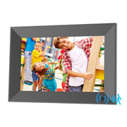 JT080F-C01 8-Inch Smart Touch Alarm Clock Calendar Electronic Photo Frame With Human Sensor Function, US Plug