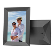 JT080F-C01 8-Inch Smart Touch Alarm Clock Calendar Electronic Photo Frame With Human Sensor Function, US Plug