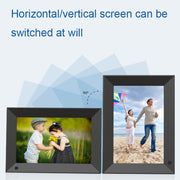 JT080F-C01 8-Inch Smart Touch Alarm Clock Calendar Electronic Photo Frame With Human Sensor Function, US Plug