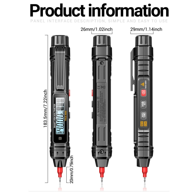 ANENG A3005B 10MHZ/60MF/60 Megohm Intelligent Anti-burning High-precision Digital Universal Meter(Matching Group)