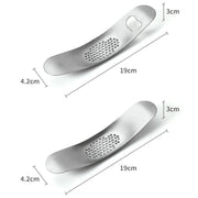 430 Stainless Steel Boat Shaped Garlic Grinder Manual Garlic Press Tools Kitchen Gadgets(Style 1)