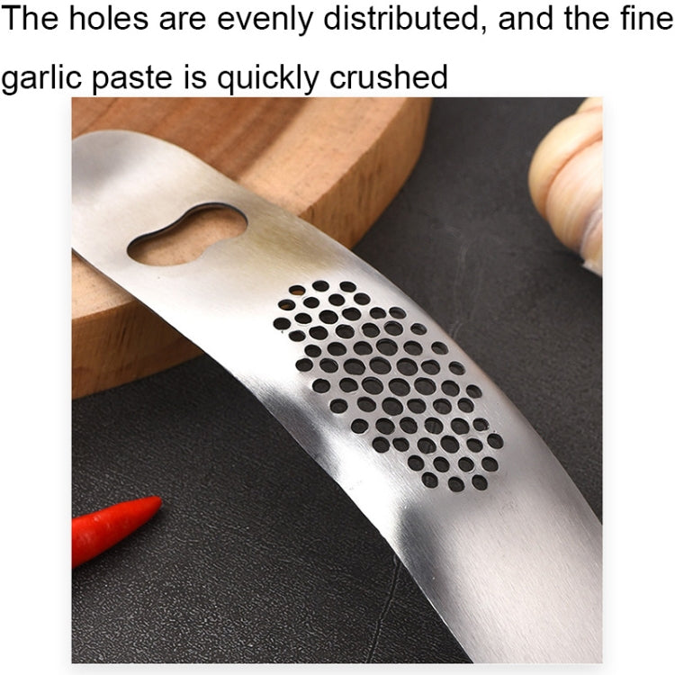 430 Stainless Steel Boat Shaped Garlic Grinder Manual Garlic Press Tools Kitchen Gadgets(Style 2)