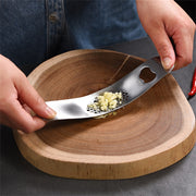 430 Stainless Steel Boat Shaped Garlic Grinder Manual Garlic Press Tools Kitchen Gadgets(Style 2)