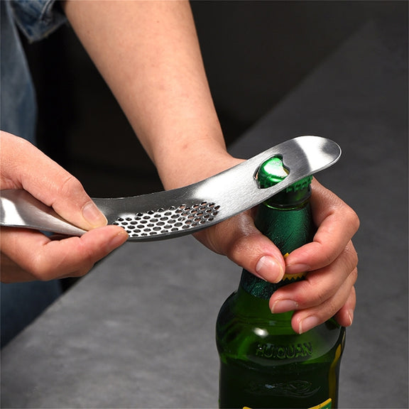 430 Stainless Steel Boat Shaped Garlic Grinder Manual Garlic Press Tools Kitchen Gadgets(Style 2)
