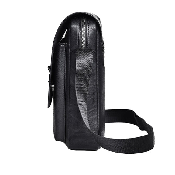WEIXIER D266 Retro Crossbody Large Capacity Messenger Bag Shoulder Bag Tot Backpack(Dark Brown)