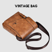 WEIXIER D266 Retro Crossbody Large Capacity Messenger Bag Shoulder Bag Tot Backpack(Dark Brown)