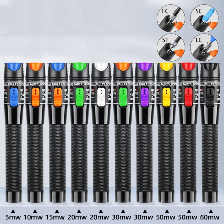 1-60 km Optical Fiber Red Light Pen 5/10/15/20/30/50/60MW Red Light Source Light Pen, Specification: 20mW White