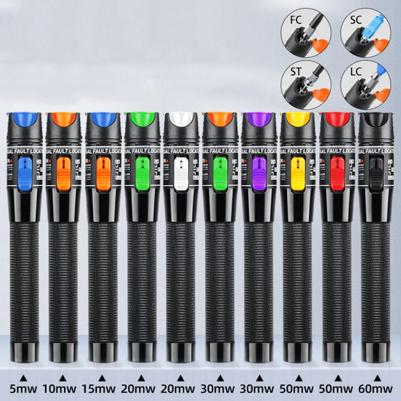 1-60 km Optical Fiber Red Light Pen 5/10/15/20/30/50/60MW Red Light Source Light Pen, Specification: 15mW Blue+Orange