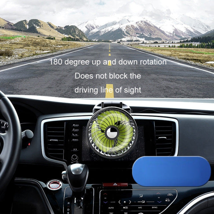 F612 5W Car Rotatable Turntable Silent Fan(USB)