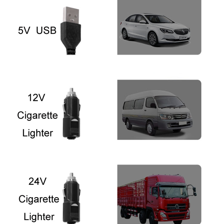 F621 Car Rotatable Turntable Silent Car Double Head Fan, Model: USB