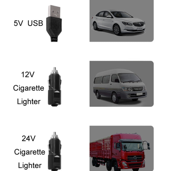 F621 Car Rotatable Turntable Silent Car Double Head Fan, Model: USB