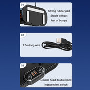 F621 Car Rotatable Turntable Silent Car Double Head Fan, Model: USB