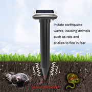 SJZ038 Outdoor Water-resistant Solar Ultrasonic Rat Repeller Ultrasonic Animal Repeller, Color: Black