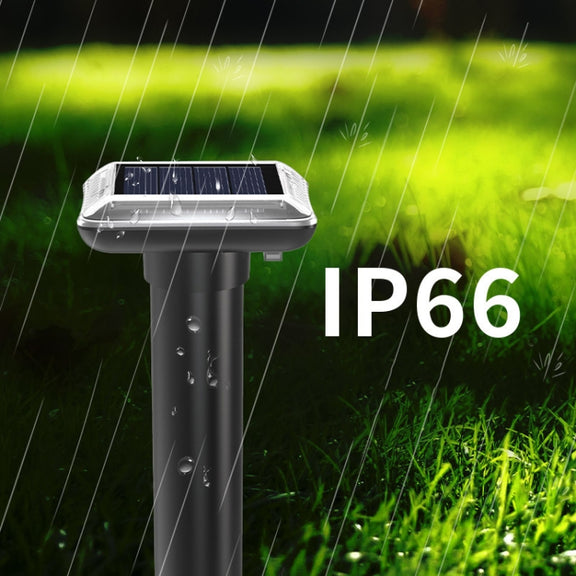 SJZ038 Outdoor Water-resistant Solar Ultrasonic Rat Repeller Ultrasonic Animal Repeller, Color: Black