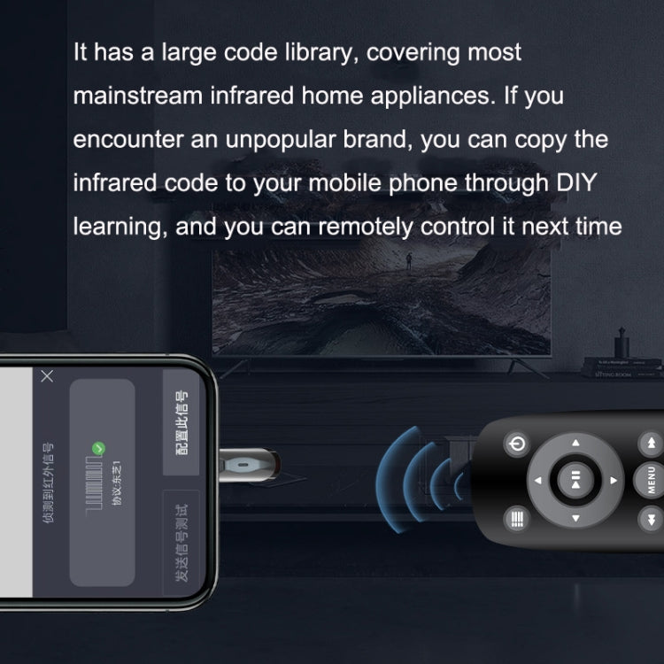 R10 Phone Smart Infrared Transmitter Learning Type Long Distance Remote Control, Interface: Type-C/USB-C