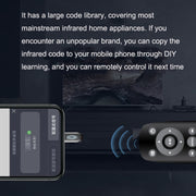 R10 Phone Smart Infrared Transmitter Learning Type Long Distance Remote Control, Interface: Type-C/USB-C
