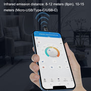 R10 Phone Smart Infrared Transmitter Learning Type Long Distance Remote Control, Interface: Type-C/USB-C