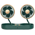 F304 Double-head Hose Built-in Lithium Battery USB Car Fan, Color: Green Gold - Heating & Fans by PMC TechLife | Online Shopping South Africa | PMC TechLife | Buy Now Pay Later Mobicred