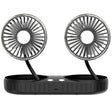 F304 Double-head Hose Built-in Lithium Battery USB Car Fan, Color: Black Silver - Heating & Fans by PMC TechLife | Online Shopping South Africa | PMC TechLife | Buy Now Pay Later Mobicred