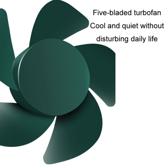 F304 Double-head Hose Built-in Lithium Battery USB Car Fan, Color: Green Gold