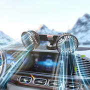 F4206 Suction Cup Double Head Car USB Fan(Black)