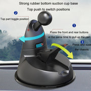 F4206 Suction Cup Double Head Car USB Fan(Black)