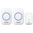 CACAZI A06-DC 1 to 2 Battery Smart Home Wireless Waterproof Doorbell(White) - Wireless Doorbell by CACAZI | Online Shopping South Africa | PMC TechLife | Buy Now Pay Later Mobicred