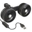 F6207 Car Rear Seat Zip Lock USB Double Head Fan, Model: USB - Heating & Fans by PMC TechLife | Online Shopping South Africa | PMC TechLife | Buy Now Pay Later Mobicred
