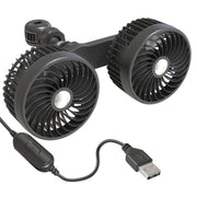 F6207 Car Rear Seat Zip Lock USB Double Head Fan, Model: USB