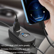 F6207 Car Rear Seat Zip Lock USB Double Head Fan, Model: USB
