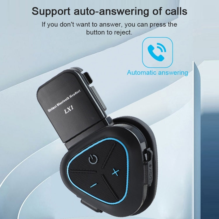 LX1 Motorcycle Half Helmet Water-resistant Wireless 5.3 Bluetooth Headset, Version: English(Classic Red)
