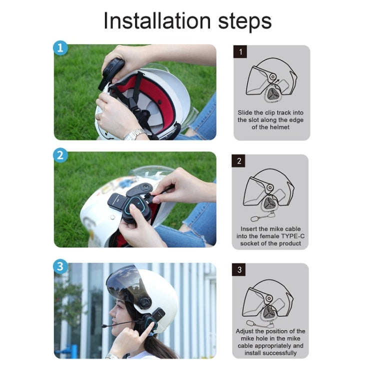 LX1 Motorcycle Half Helmet Water-resistant Wireless 5.3 Bluetooth Headset, Version: English(Classic Red)