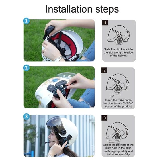 LX1 Motorcycle Half Helmet Water-resistant Wireless 5.3 Bluetooth Headset, Version: English(Classic Red)