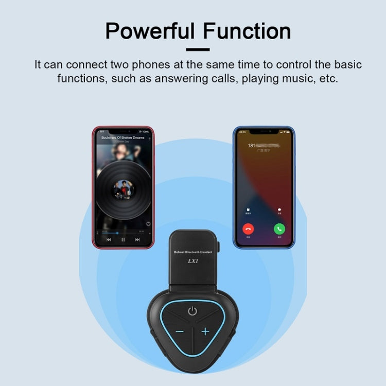 LX1 Motorcycle Half Helmet Water-resistant Wireless 5.3 Bluetooth Headset, Version: English(Classic Red)