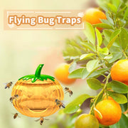 SJZ060 2pcs/set Pumpkin Shaped Fruit Fly Traps Fruit Fly Trap Bee Trap(Yellow)