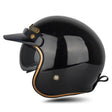 SOMAN Motorcycle Four Seasons Carbon Fiber Half Helmet, Color: FRP Bright Black(S) - free shipping - PMC TechLife - Order now!