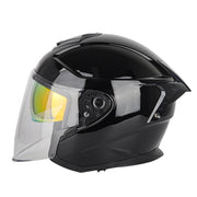 SOMAN Motorcycle Electric Bicycle Dual Lens Riding Helmet, Size: M(Bright Back)