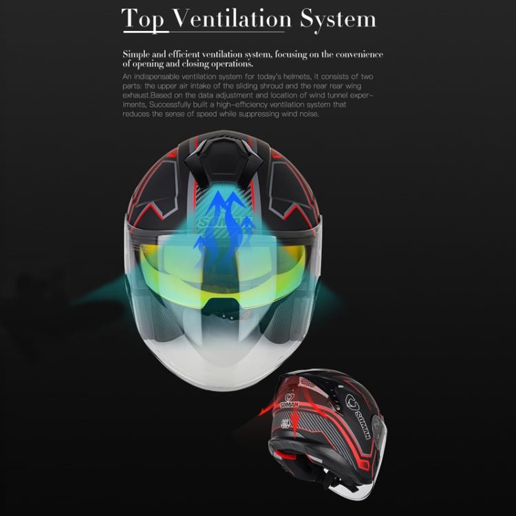 SOMAN Motorcycle Electric Bicycle Dual Lens Riding Helmet, Size: S(Cement Gray)