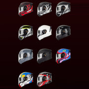 SOMAN Racing Motorcycle Double Lens Riding Safety Helmet, Size: M(Mobile Suit)
