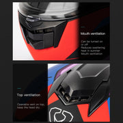 SOMAN Racing Motorcycle Double Lens Riding Safety Helmet, Size: M(Silver Gray Black Vision)