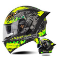 SOMAN Motorcycle Dual Lens Riding Peel-Off Full Coverage Helmet, Size: S(Black Fluorescent Yellow Spark) - free shipping - PMC TechLife - Order now!