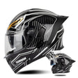 SOMAN Motorcycle Dual Lens Riding Peel-Off Full Coverage Helmet, Size: M(Bright Black White) - free shipping - PMC TechLife - Order now!