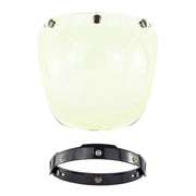 Motorcycle Helmet Three-Button Windproof Lens With Bracket(Yellow)