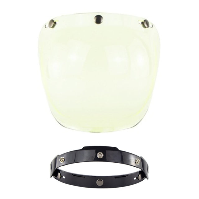 Motorcycle Helmet Three-Button Windproof Lens With Bracket(Yellow)